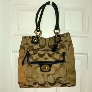 Khaki Coach Shoulder Bag